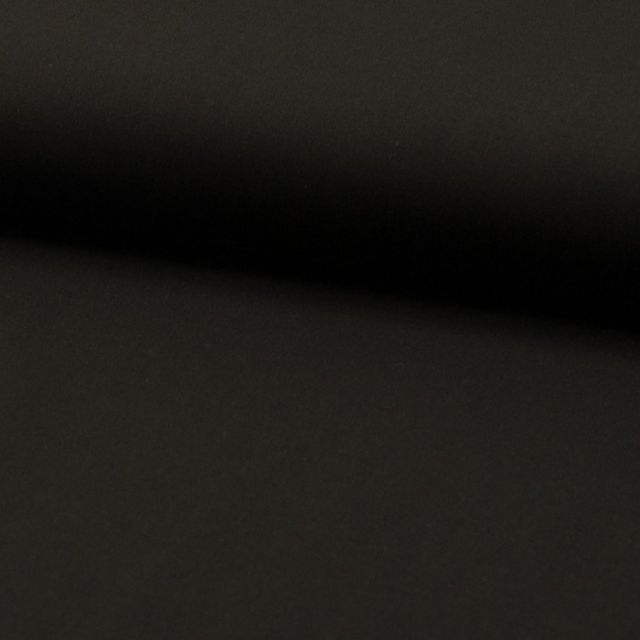 Tissu Voile de coton uni Noir - Par 10 cm