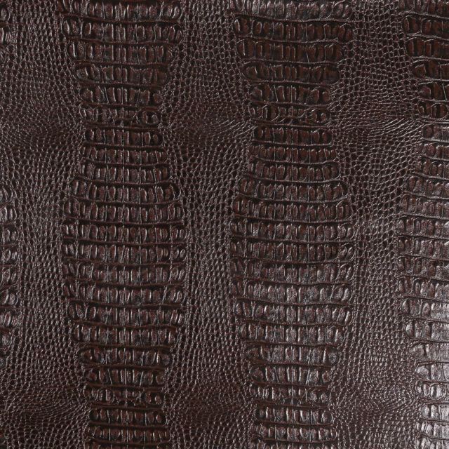 Tissu Simili cuir Crocodile Chocolat  - Par 50 cm