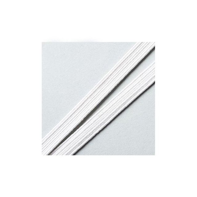 Elastique Plat Indémaillable 10 mm Blanc x1m