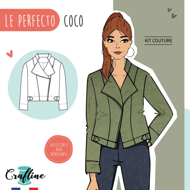 Kit Couture Craftine Perfecto Coco Vert amande