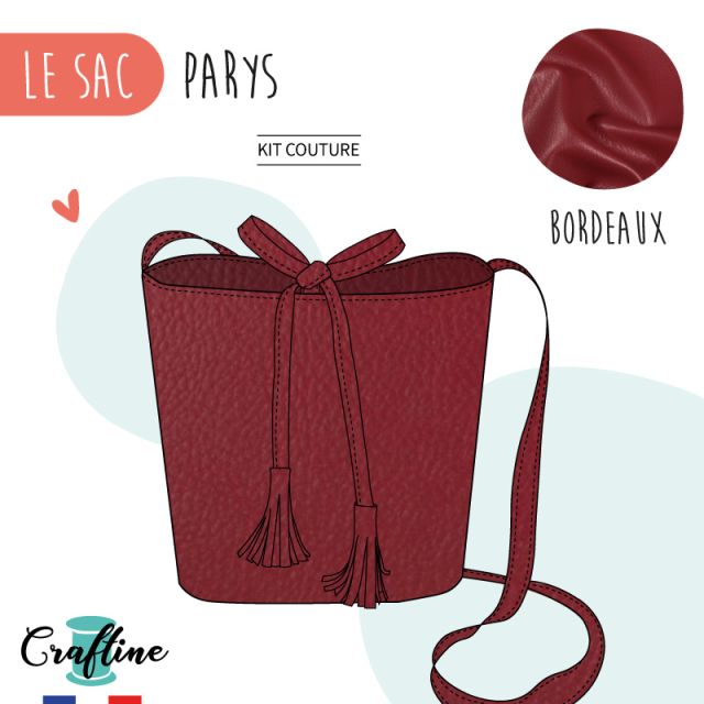 Kit Couture Craftine Sac Parys Bordeaux