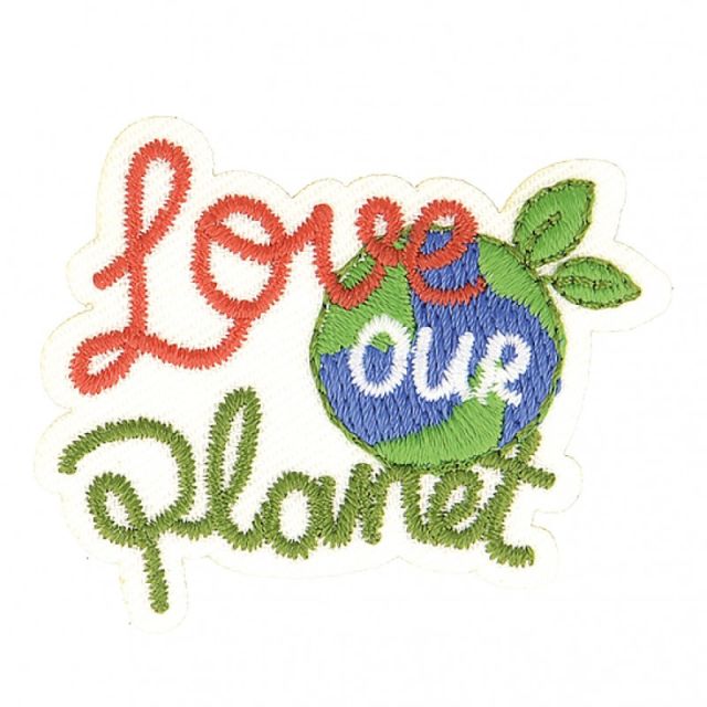 Ecusson Thermocollant Eco Friendly - Love our planet