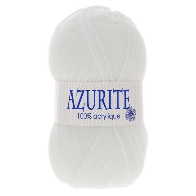 Pelote de fil à tricoter Azurite 50g - Blanc