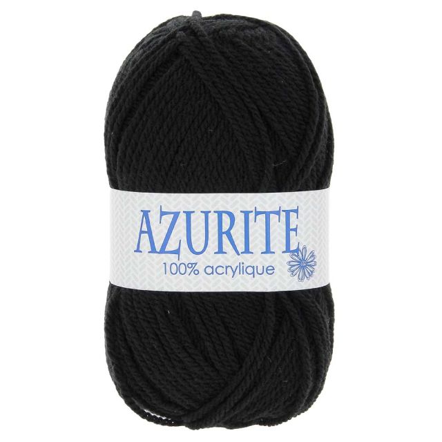 Pelote de fil à tricoter Azurite 50g - Noir