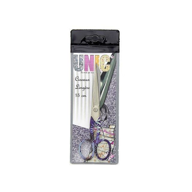 Ciseaux de couture Filea Lingère 15 cm Violet à Fleurs blanches