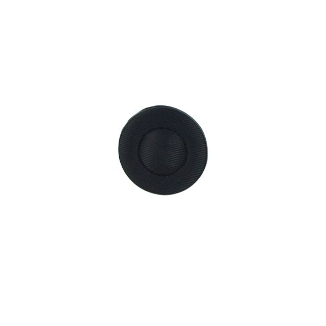Bouton Lewis fines rayures 15 mm - Noir