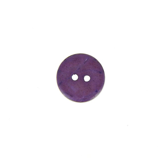 Bouton bois coco teint Hubert 12 mm - Violet