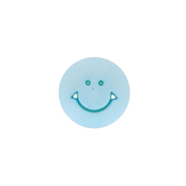 Bouton smile 15 mm - Bleu clair