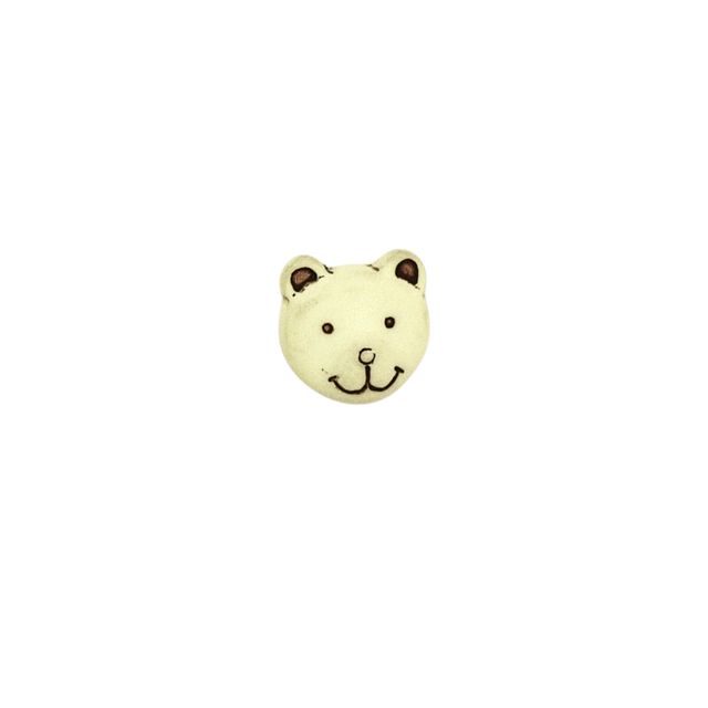 Bouton ourson Paco 12 mm - Beige