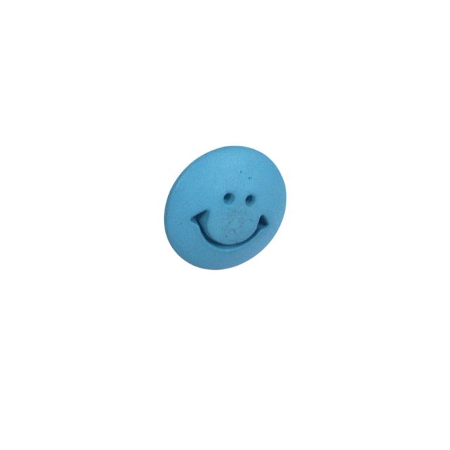 Bouton Yohji smile 15 mm - Bleu
