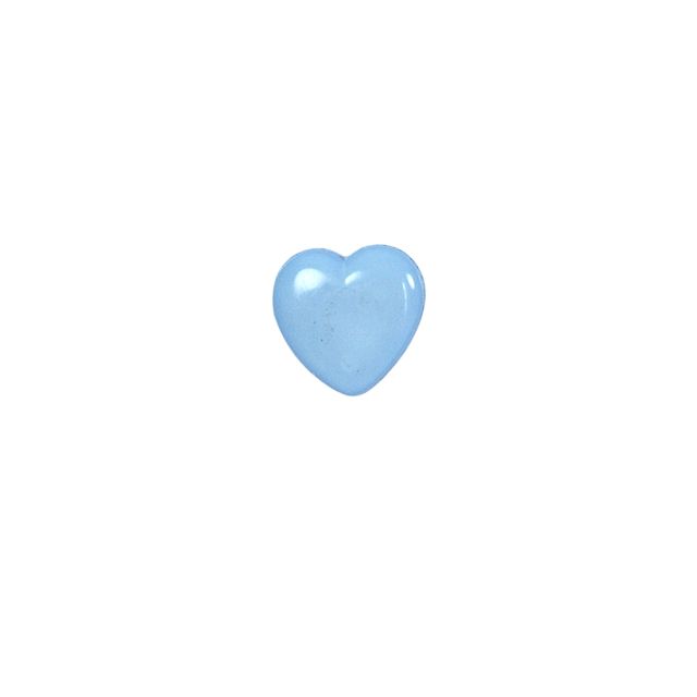 Bouton Jimmy cœur brillant 12 mm - Bleu