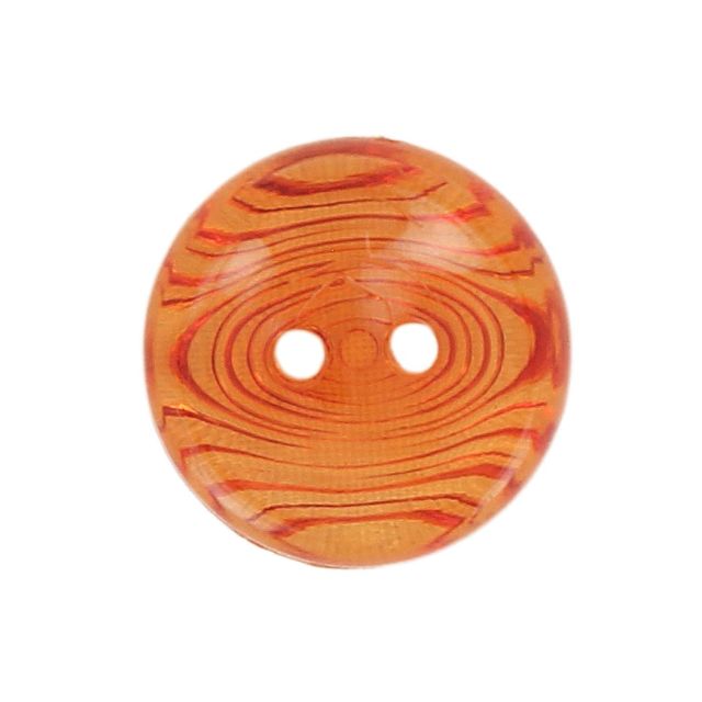 Bouton Cristobal rayés 15 mm - Orange