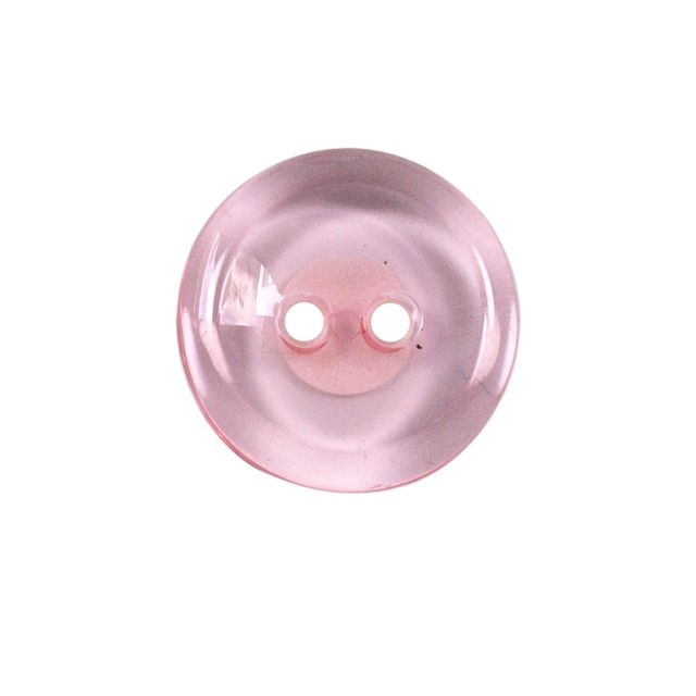 Bouton Cristobal transparent 27 mm - Rose clair