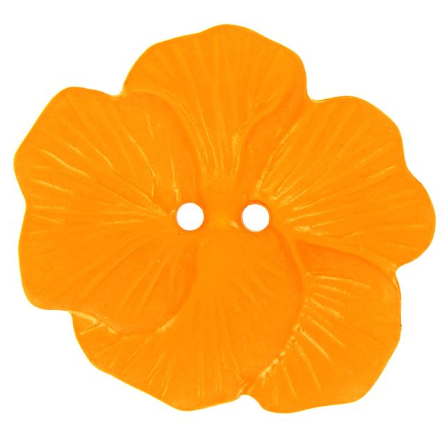 Bouton fleur exotique 48 mm - Orange