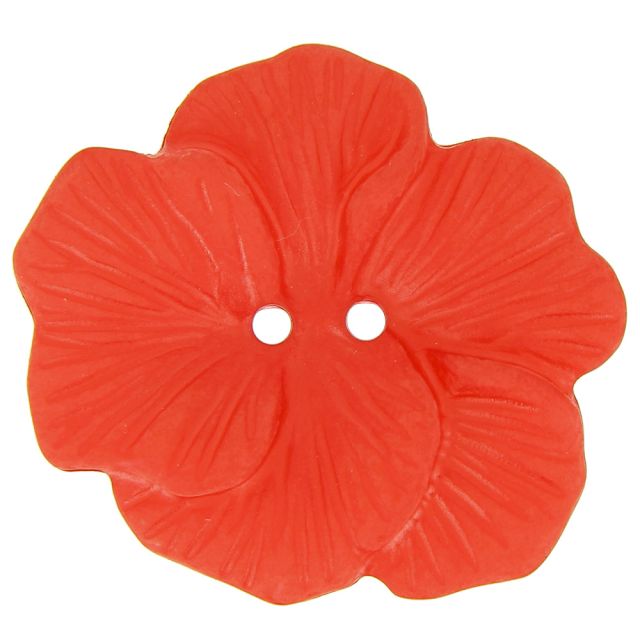 Bouton fleur exotique 48 mm - Rouge