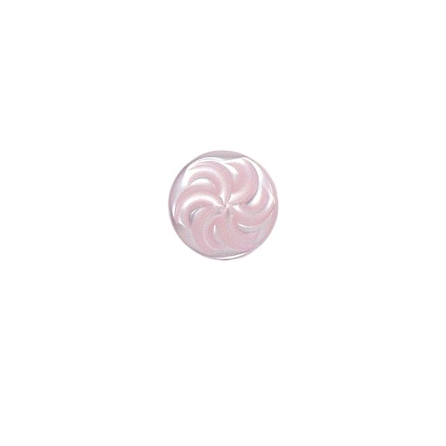Bouton Giani spirale fleuri 13 mm - Rose