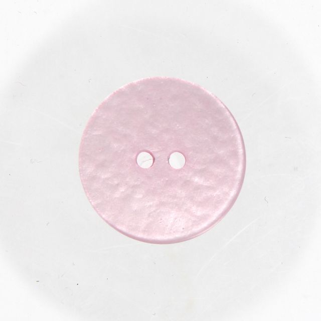 Bouton effet froissé 22 mm - Rose clair