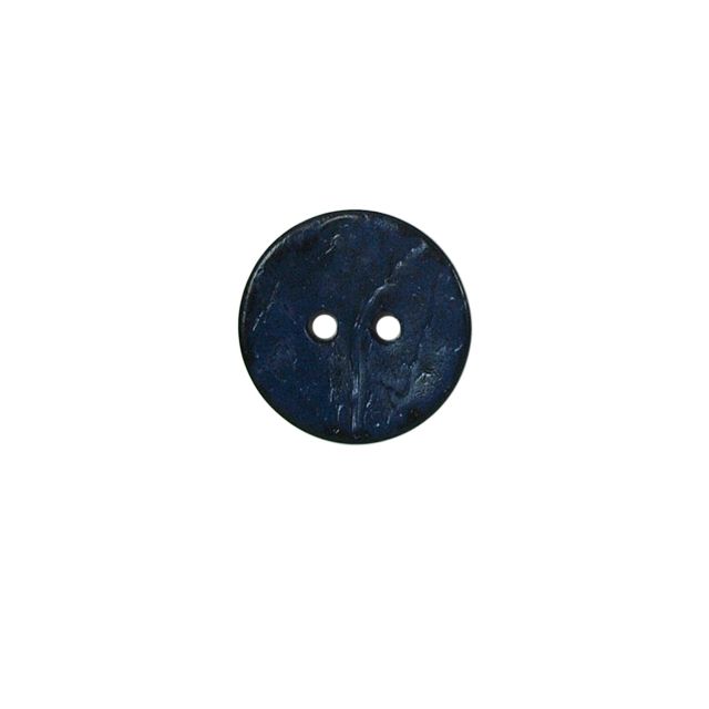 Bouton bois Claudie mat 18 mm - Bleu