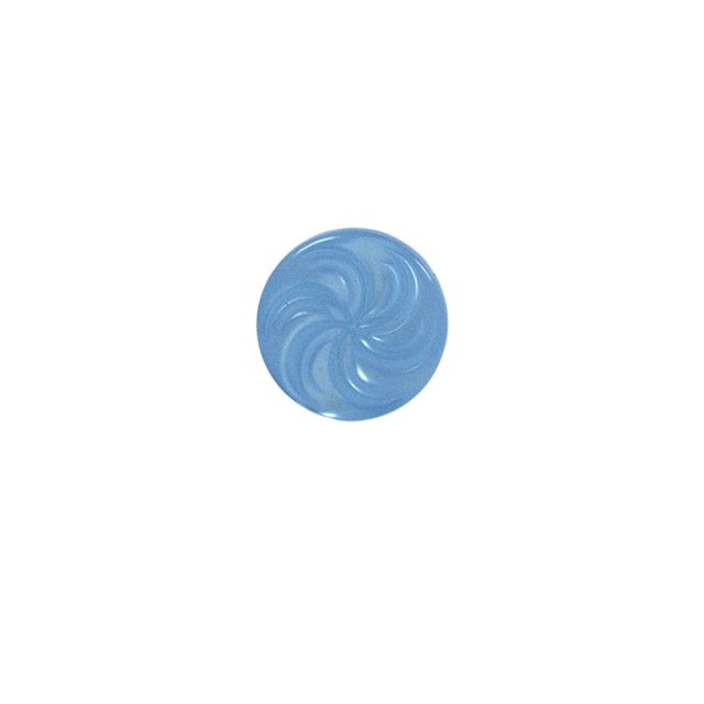 Bouton Giani spirale fleuri 15 mm - Bleu