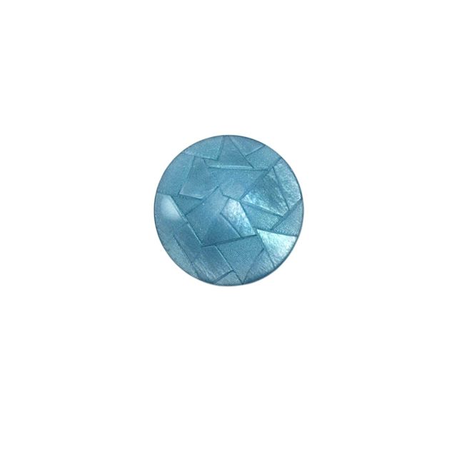 Bouton Emma triangle nacré 18 mm - Bleu