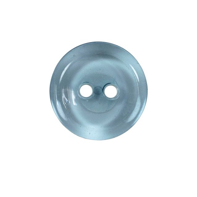 Bouton Cristobal transparent 27 mm - Bleu