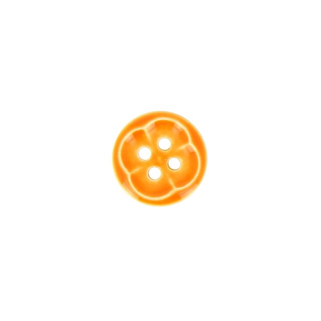 Bouton forme fleur 12 mm - Orange
