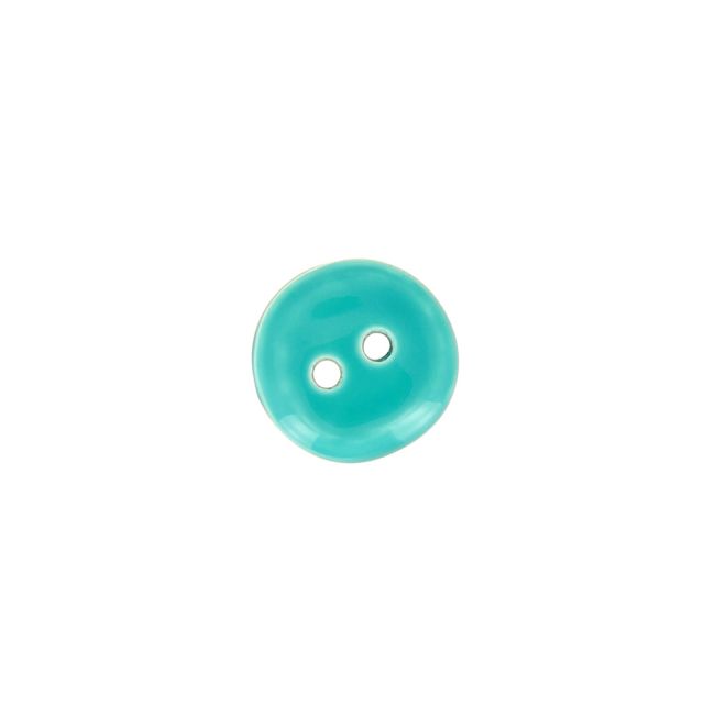 Bouton uni Christian 12 mm - Turquoise