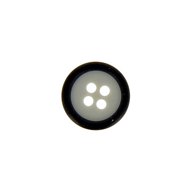 Bouton bicolore 15 mm - Gris/Noir