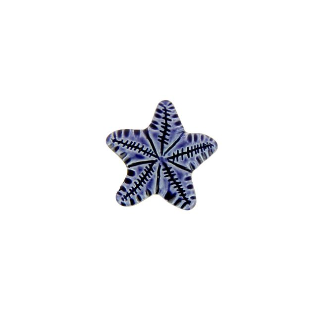 Bouton étoile de mer 15 mm - Bleu marine