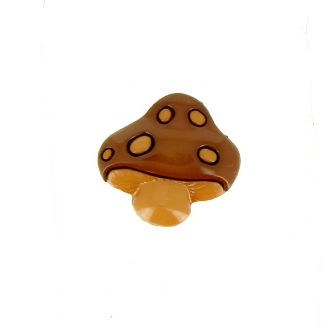 Bouton champignon 18 mm - Chocolat