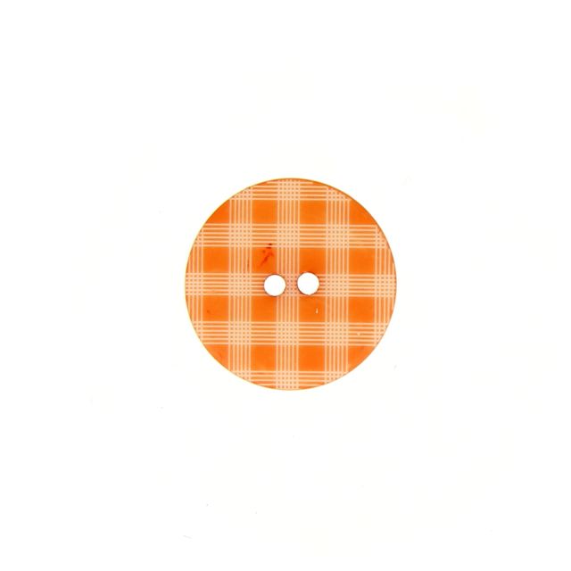 Bouton façon vichy 12 mm - Orange