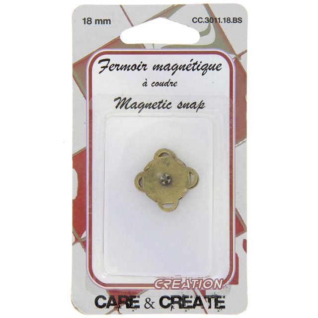 Fermoir magnétique à coudre 18 mm Bronze  - Care & Create