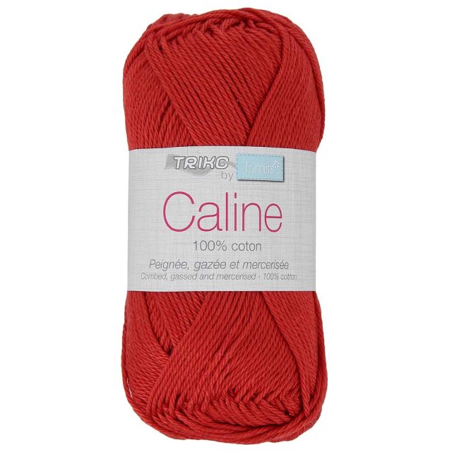 Pelote de fil à tricoter Coton Caline 50g - Rouge