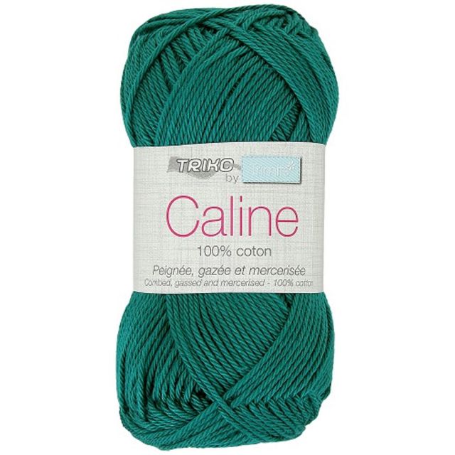 Pelote de fil à tricoter Coton Caline 50g - Vert jade