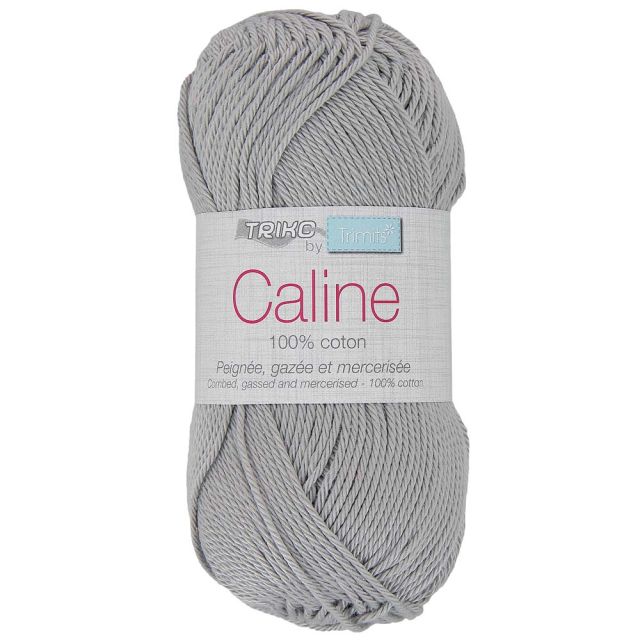 Pelote de fil à tricoter Coton Caline 50g - Gris