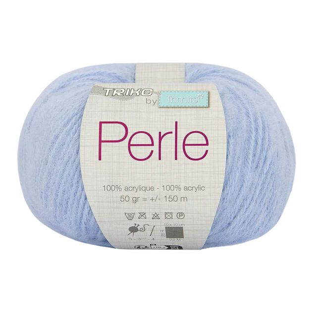 Pelote de fil à tricoter Perle 50g - Bleu ciel