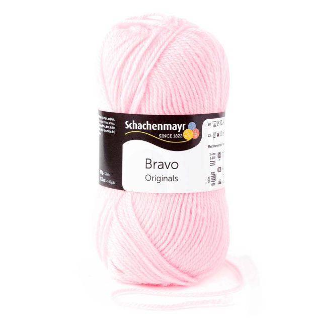 Pelote de fil à tricoter Schachenmayr Bravo 50g - Rose bébé