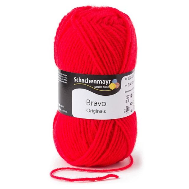 Pelote de fil à tricoter Schachenmayr Bravo 50g - Rouge