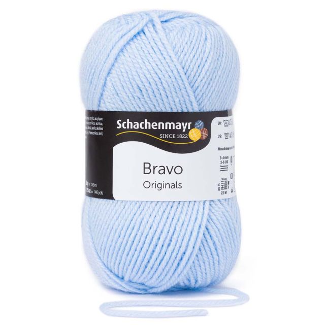 Pelote de fil à tricoter Schachenmayr Bravo 50g - Bleu ciel
