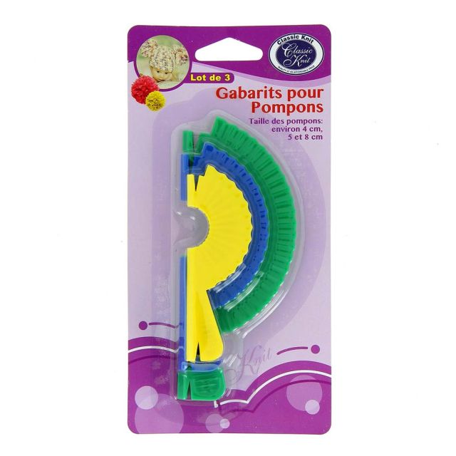 Gabarit pompon Classic Knit - 3 tailles