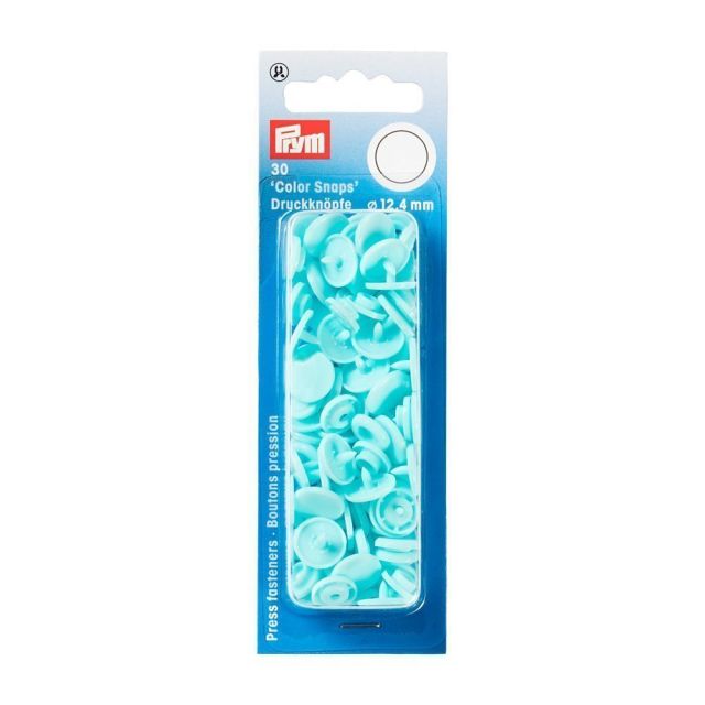 Prym 30 Boutons pression Color Snaps turquoise clair 12,4 mm