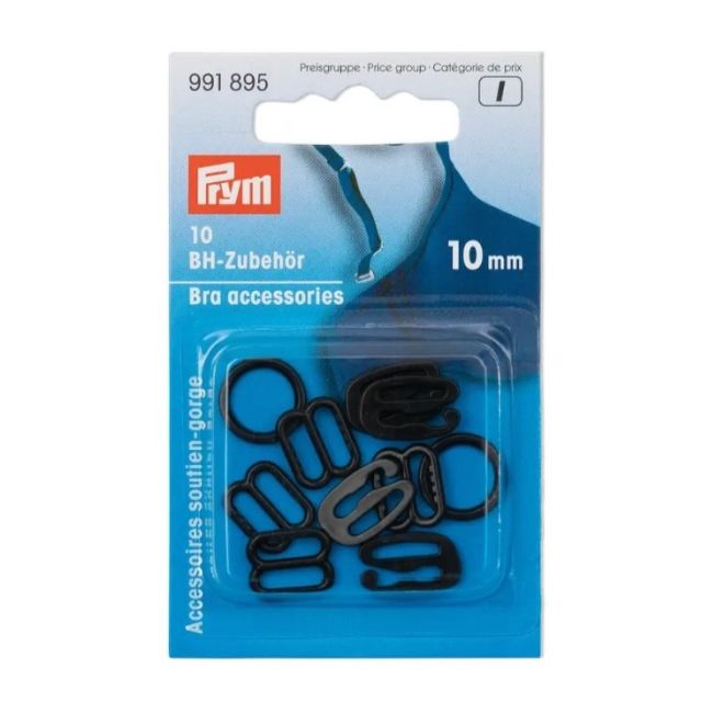 Accessoires de soutien-gorge Prym Noir - 10 mm