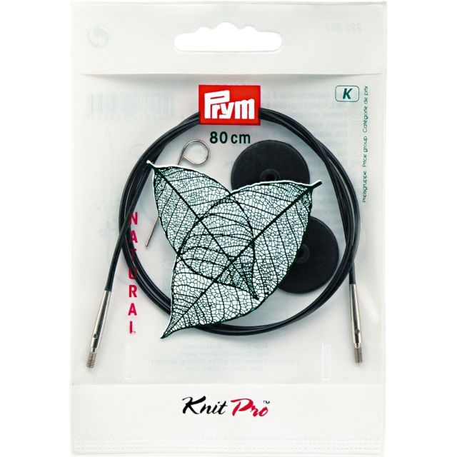 Cordon pour aiguilles à tricoter circulaires Prym Natural - 5 Tailles