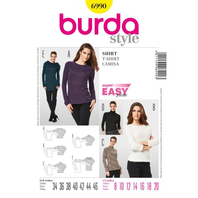 Patron Burda 6990 T-shirt