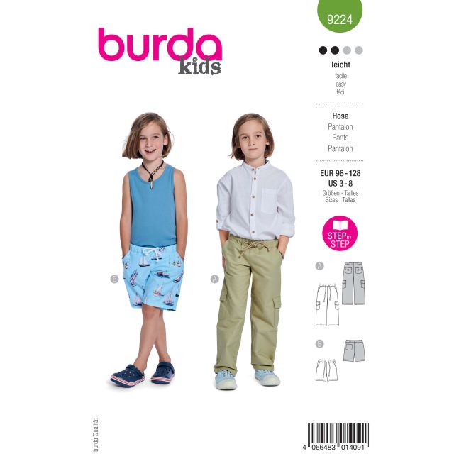 Patron Burda Kids 9224 Pantalon
