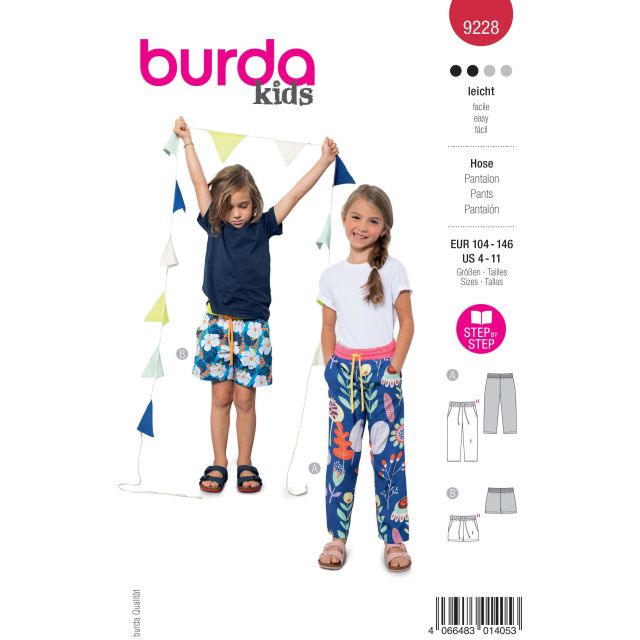 Patron Burda Kids 9228 Pantalon