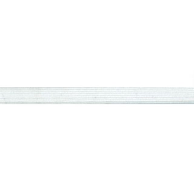 Elastique tubulaire polyester 6 mm Blanc x1m