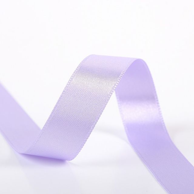 Ruban Satin double face 10 mm Violet pastel x1m