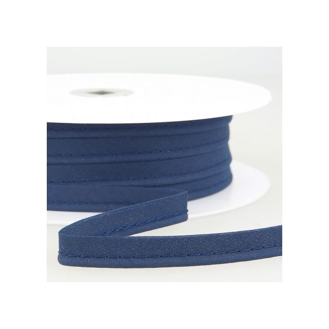 Passepoil tout textile 10 mm Bleu marine x1m