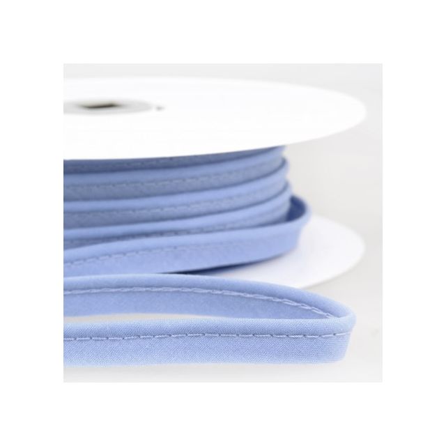 Passepoil tout textile 10 mm Bleu ciel x1m